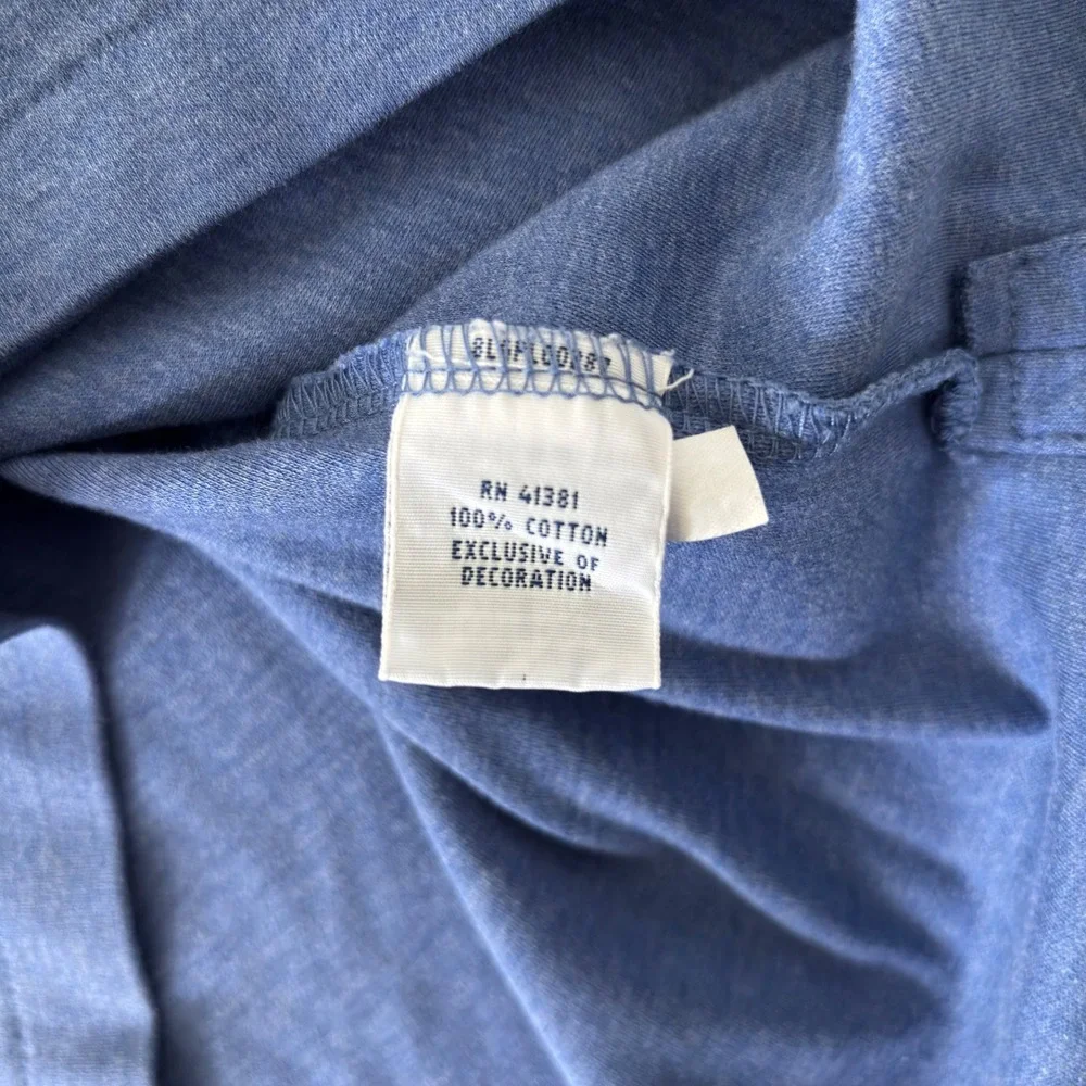Polo Ralph Lauren Men Large Blue Heather Pima Soft Touch Short Sleeve Polo Shirt